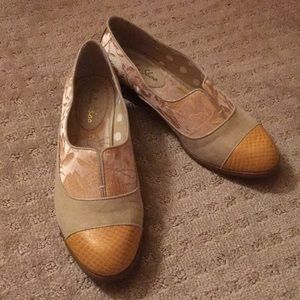 Yellow Ruby Shoo loafers with heel